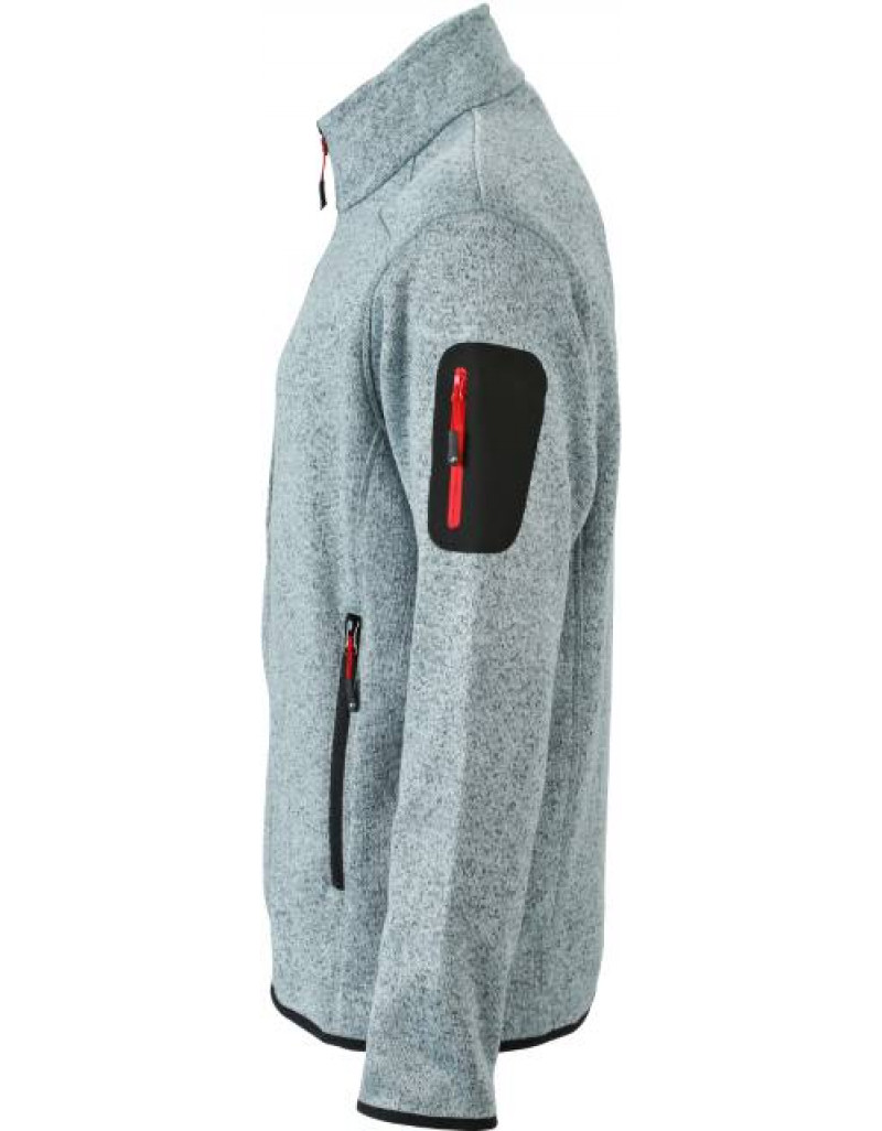 Jachetă tricotată din fleece pentru bărbați